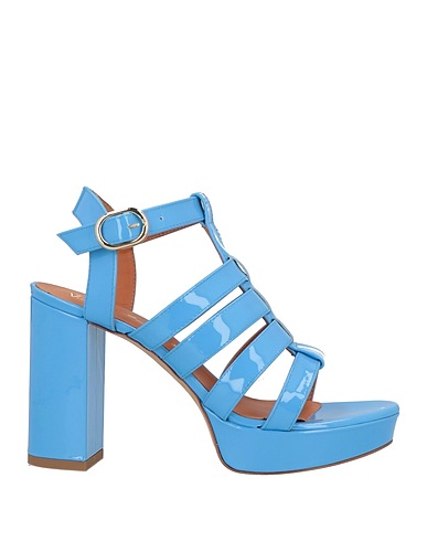 VIA ROMA 15 Sandals Azure Leather