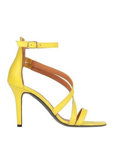 VIA ROMA 15 Sandals Lime green Leather