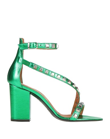 VIA ROMA 15 Sandals Green Leather