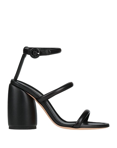GIANVITO ROSSI サンダル ブラック 革（なめし加工）