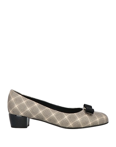 FERRAGAMO Court Platinum Calfskin, Kidskin