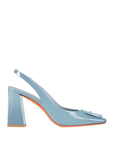 SANTONI Décolleté Blu chiaro Pelle