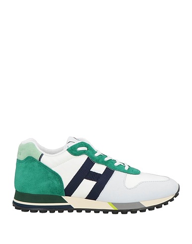 HOGAN Sneakers White Leather, Textile fibres