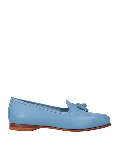 SANTONI Mocassino Blu chiaro Pelle
