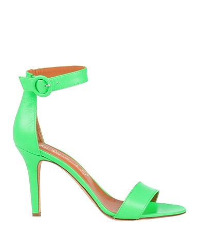 VIA ROMA 15 Sandals Lime green Leather