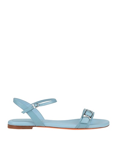 SANTONI Sandals Sky blue Leather