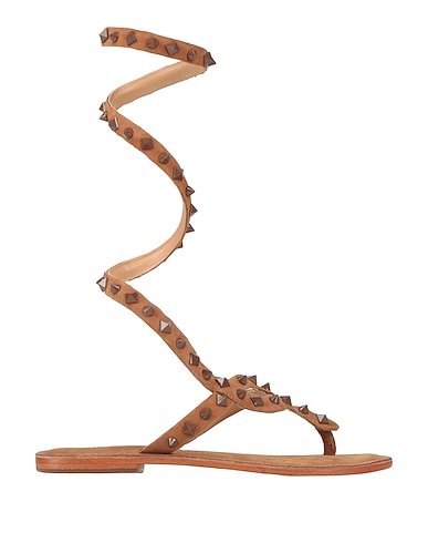 CB FUSION Flip flops Light brown Leather