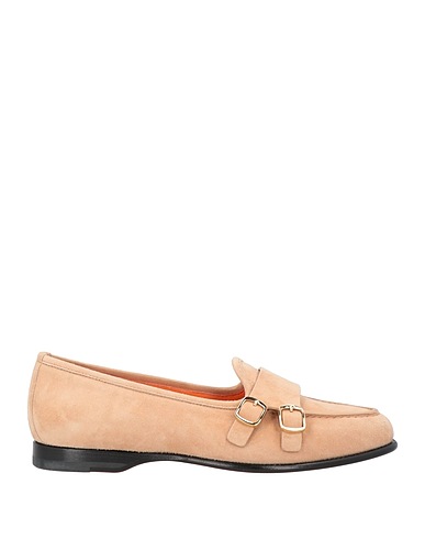 SANTONI Loafers Beige Leather