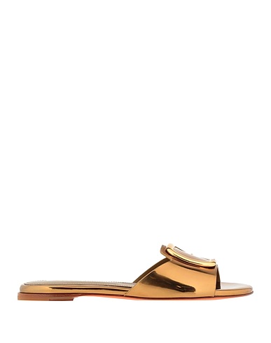 SANTONI Sandals Gold Textile fibers