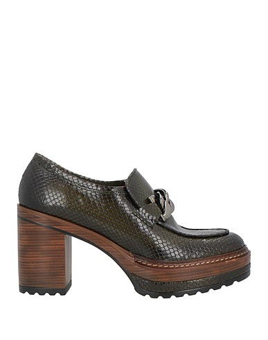 PONS QUINTANA Loafers Dark green Leather