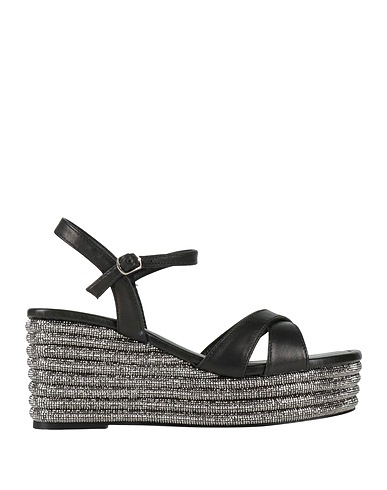 CAFèNOIR Sandals Black Leather