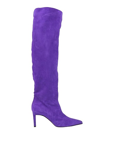 LUCA VALENTINI Boots Purple Leather