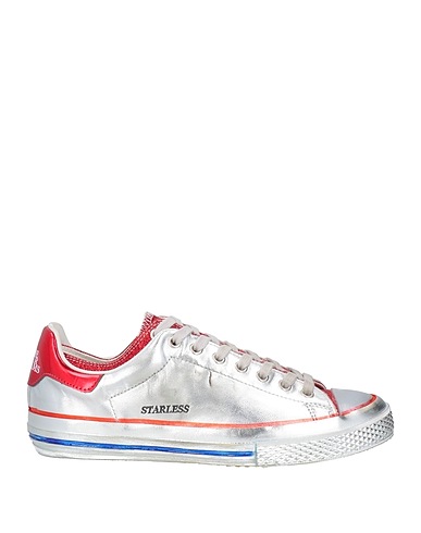 HIDNANDER Sneakers Silver Leather, Textile fibres