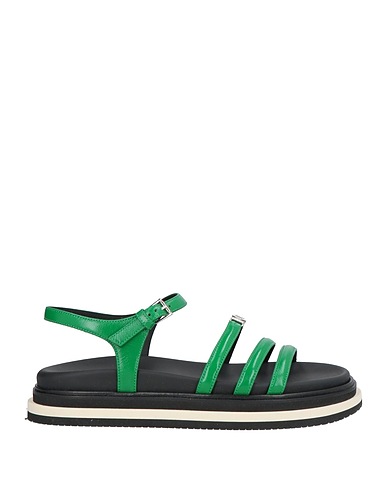 HOGAN Sandals Green Leather