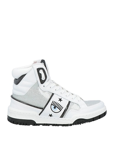 CHIARA FERRAGNI Sneakers White Leather, Plastic