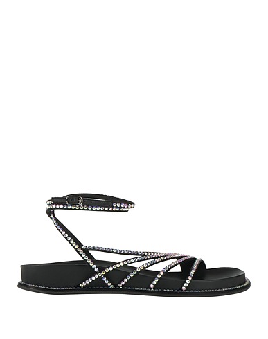 LE SILLA Sandals Black Textile fibers