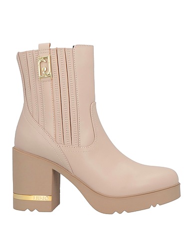 LIU •JO Ankle boot Blush Leather, Textile fibers