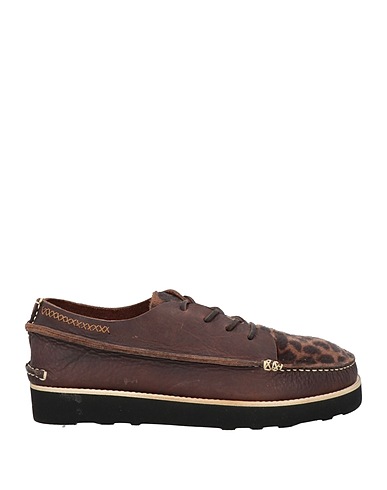 YOGI FOOTWEAR Stringate Testa di moro Pelle