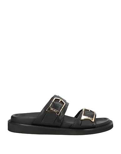 SANTONI Sandales Noir Cuir