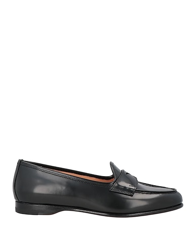 SANTONI Loafers Black Leather