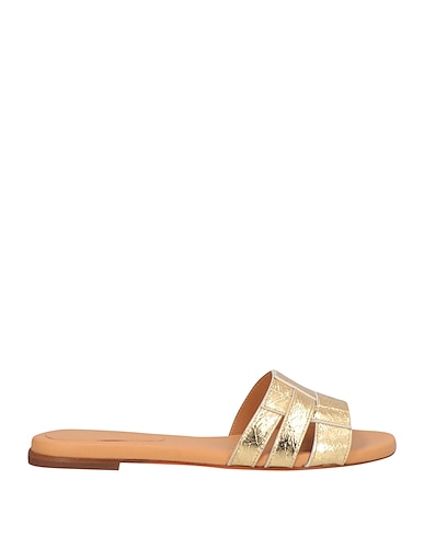 SANTONI Sandals Gold Leather