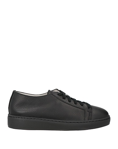 SANTONI Sneakers Black Leather