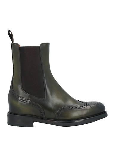 SANTONI Ankle boot Dark green Leather