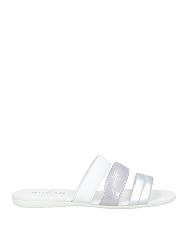 HOGAN Sandalen Silber Leder