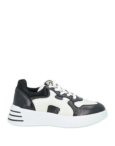 HOGAN Sneakers Schwarz Leder, Gewebefasern