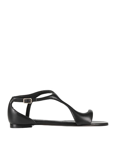 MCQUEEN Sandals Black Leather