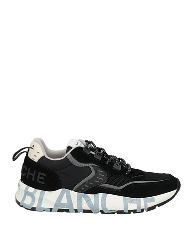 VOILE BLANCHE Sneakers Negro Piel de ternera, Fibras textiles, Nailon