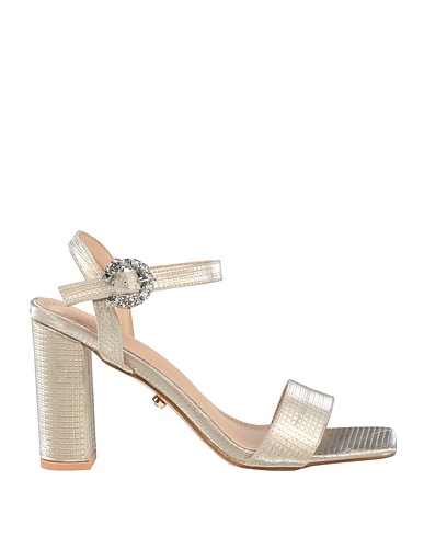 TWENTY FOUR HAITCH Sandals Platinum Textile fibres