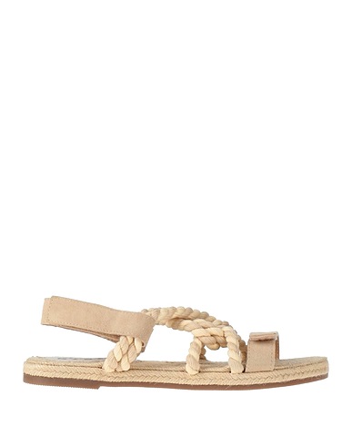 MANEBÍ Espadrilles Beige Leather, Textile fibres