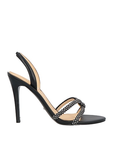 GUESS Sandals Black Textile fibres