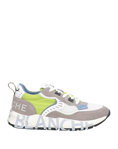 VOILE BLANCHE Sneakers Grey Leather, Textile fibres