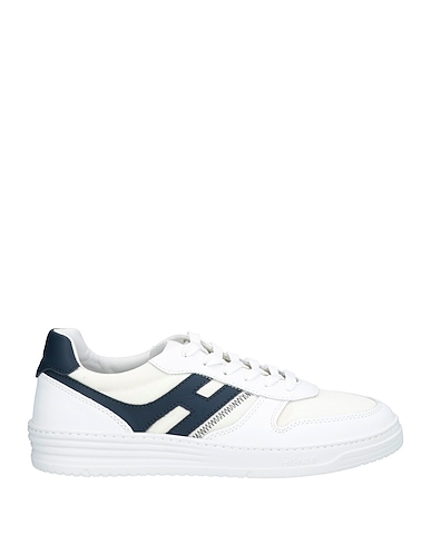 HOGAN Sneakers White Leather, Textile fibres