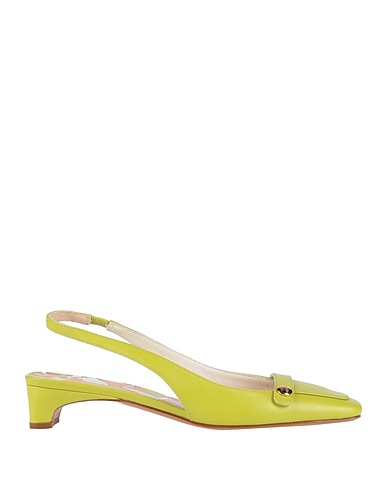 PUCCI Décolleté Verde lime Pelle di vitello, Pelle di capra