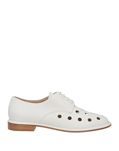 GIORGIO ARMANI Laced shoes Light grey Calfskin