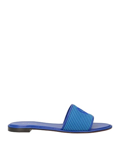 GIORGIO ARMANI Sandali Blu Pelle, Fibre tessili