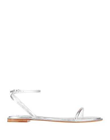 GIORGIO ARMANI Sandals Silver 100% Ovine leather