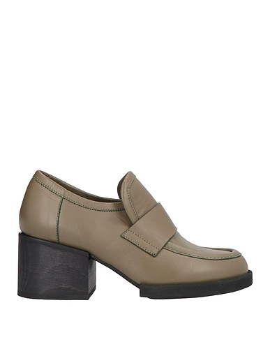 PALOMA BARCELÓ Mocassins Vert militaire Cuir