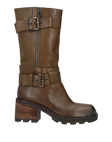 ELENA IACHI Boots Military green Leather