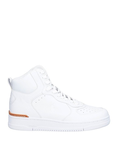 POLO RALPH LAUREN Sneakers White Leather, Textile fibers