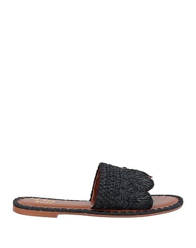 GIPSY ROSE Sandals Black Synthetic raffia