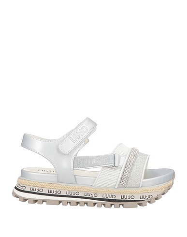 LIU •JO Sandals Silver Textile fibres
