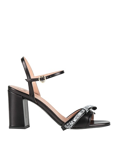 LOVE MOSCHINO Sandali Nero Pelle