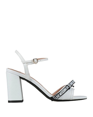 LOVE MOSCHINO Sandalen Weiß Leder