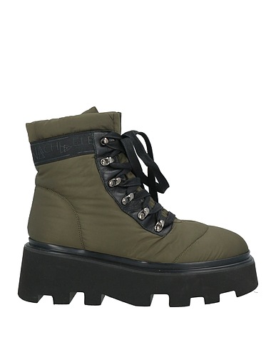 ELENA IACHI Ankle boot Military green Textile fibres