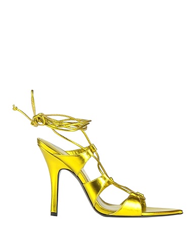 THE ATTICO Sandals Gold Leather