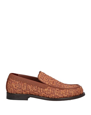 GCDS Loafers Brown Synthetic raffia, Textile fibres